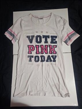VS PINK VINTAGE "VOTE PINK" TEE Y2K RARE HTF